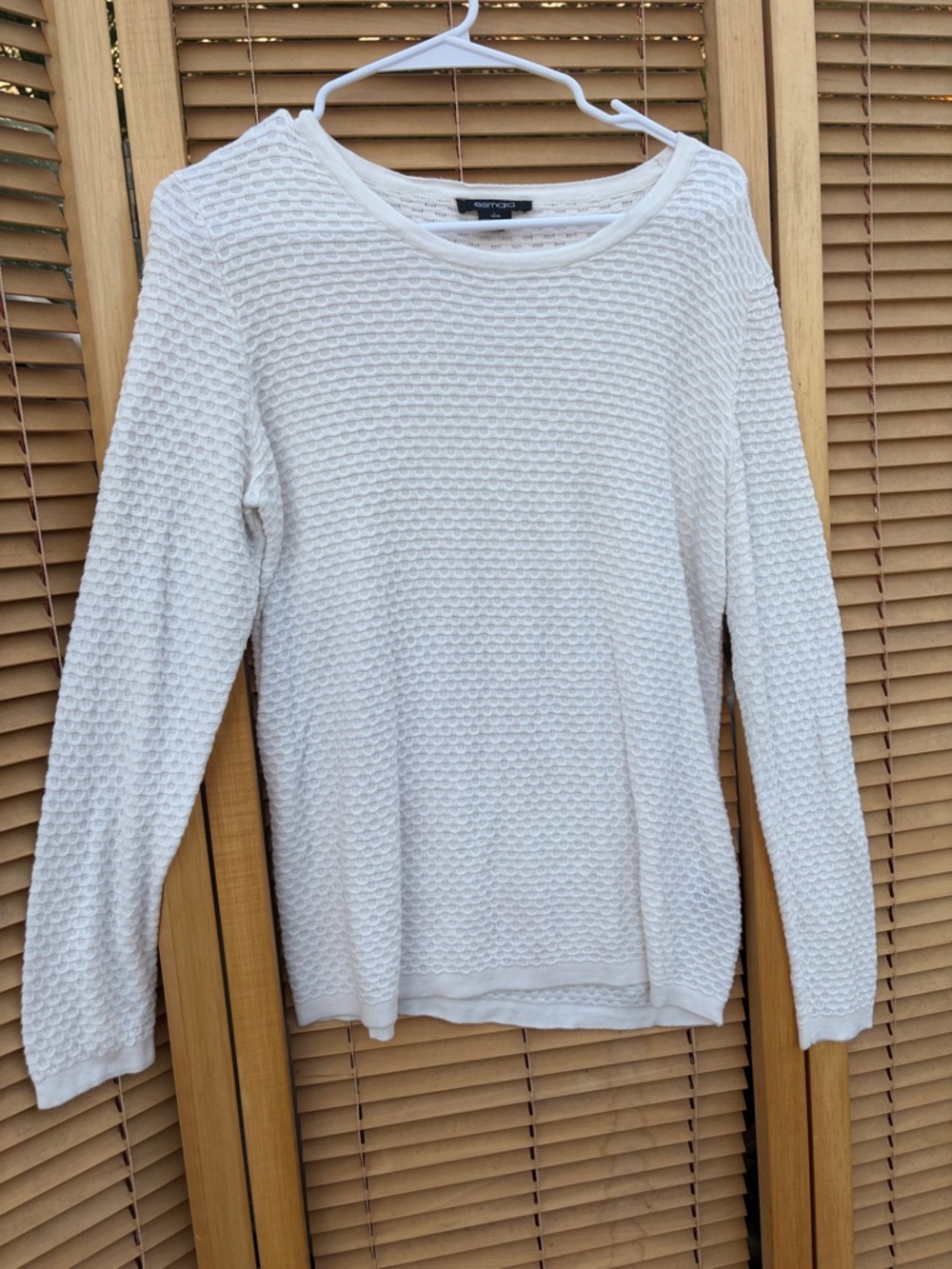 Banana Republic Cream Textured Waffle Knit Pullover